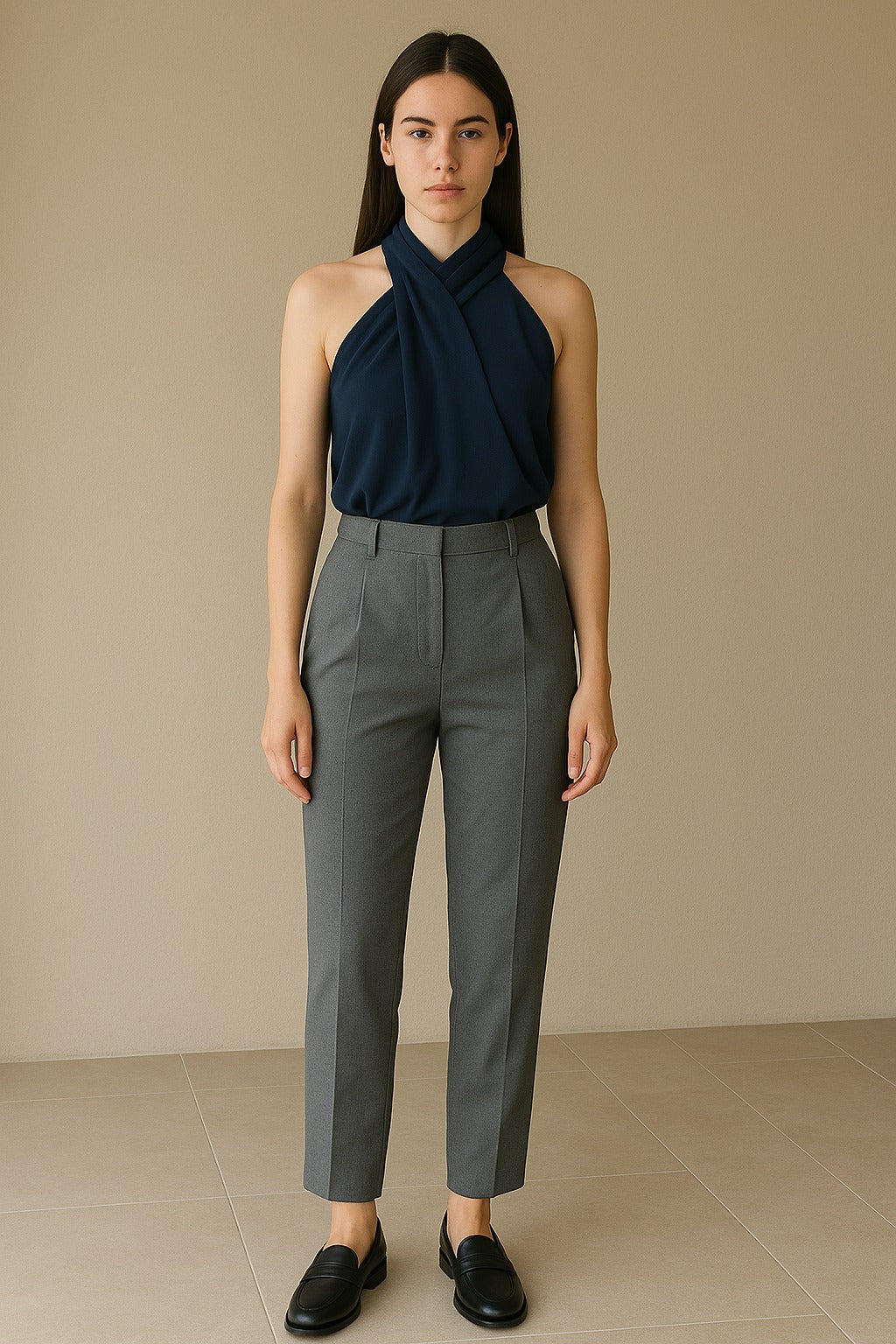 The Sculpted Halter Shell