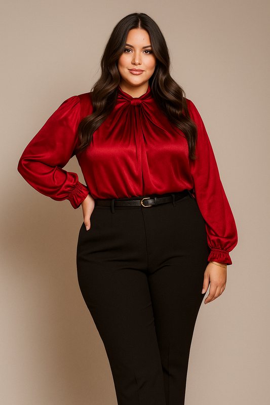 The Crimson Luxe Blouse