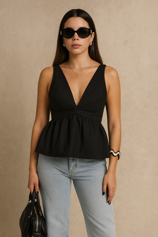 The Midnight Muse Peplum Top