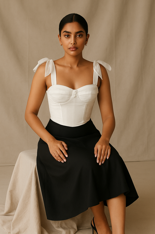 The Amara Tie-Strap Corset Top