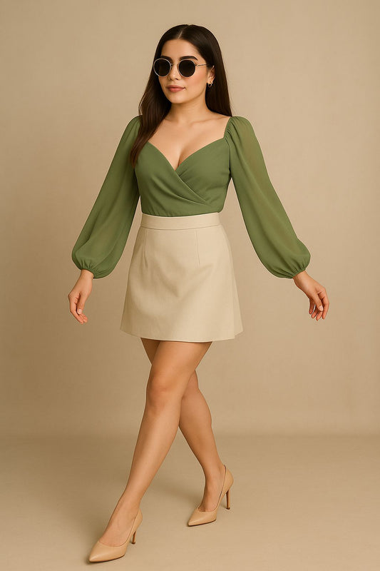 The Modern Muse Wrap Top