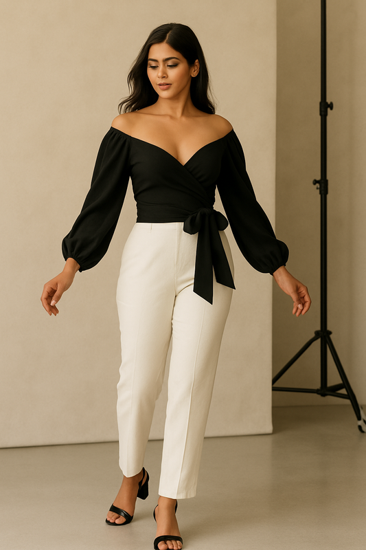The Amara Wrap Top